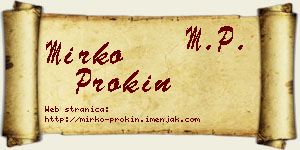 Mirko Prokin vizit kartica
